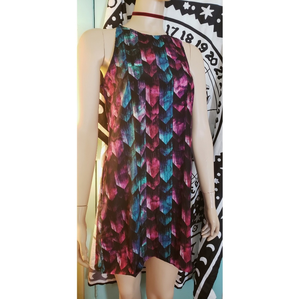 Watercolor Sleeveless Shift Dress